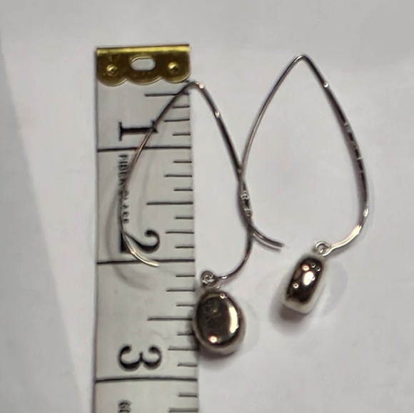 Silpada Sterling Silver Threader Bead Ball Dangle Modernist Earrings - Picture 3 of 8